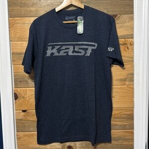 KAST Men's Short Sleeve Fishing Gear Blue‎ T Shirt Medium